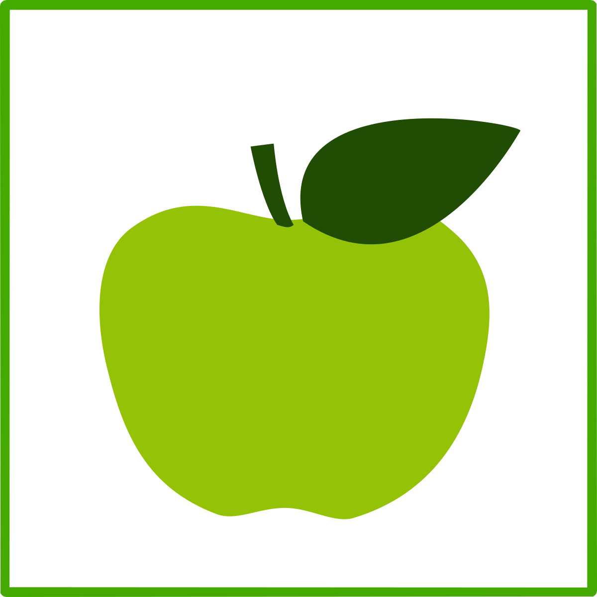 1200x1200 Hd Green Apple Vector Png