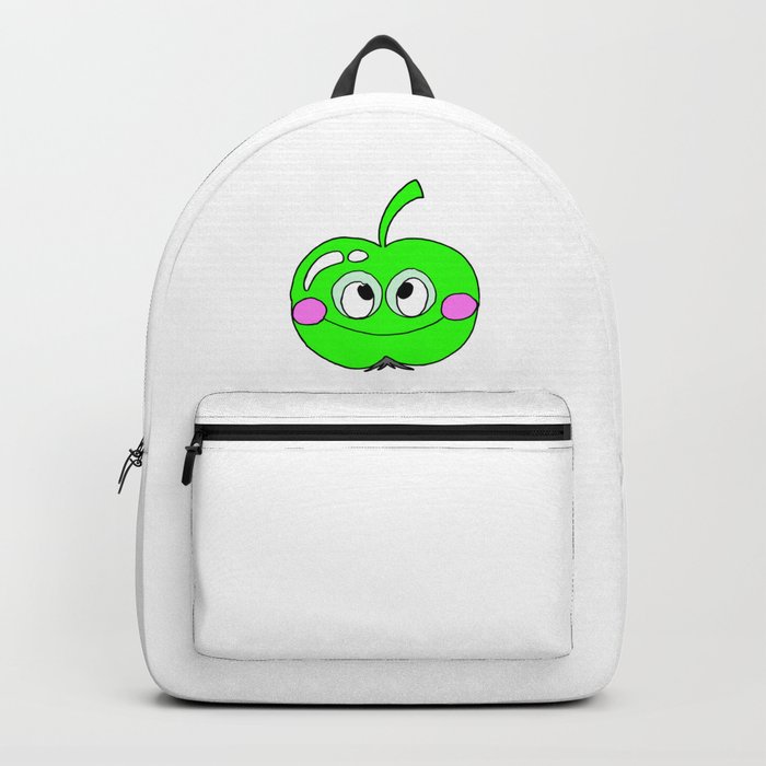 700x700 Hand Drawn Drawing Funny Green Apple Backpack