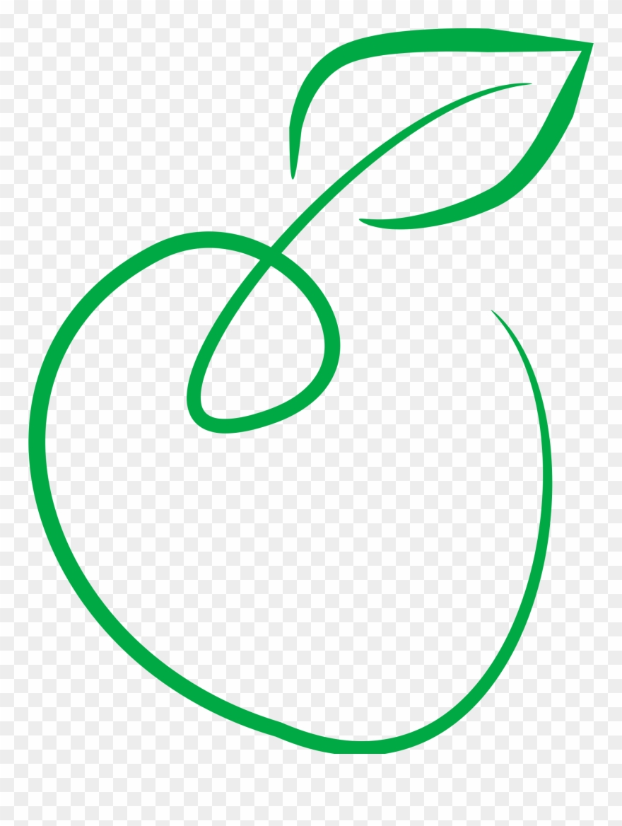 880x1168 Outline Apple Drawing Clipart