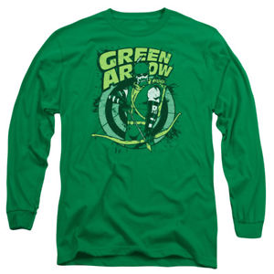 300x300 Green Arrow Drawing Bow On Target Adult Long Sleeve T Shirt S