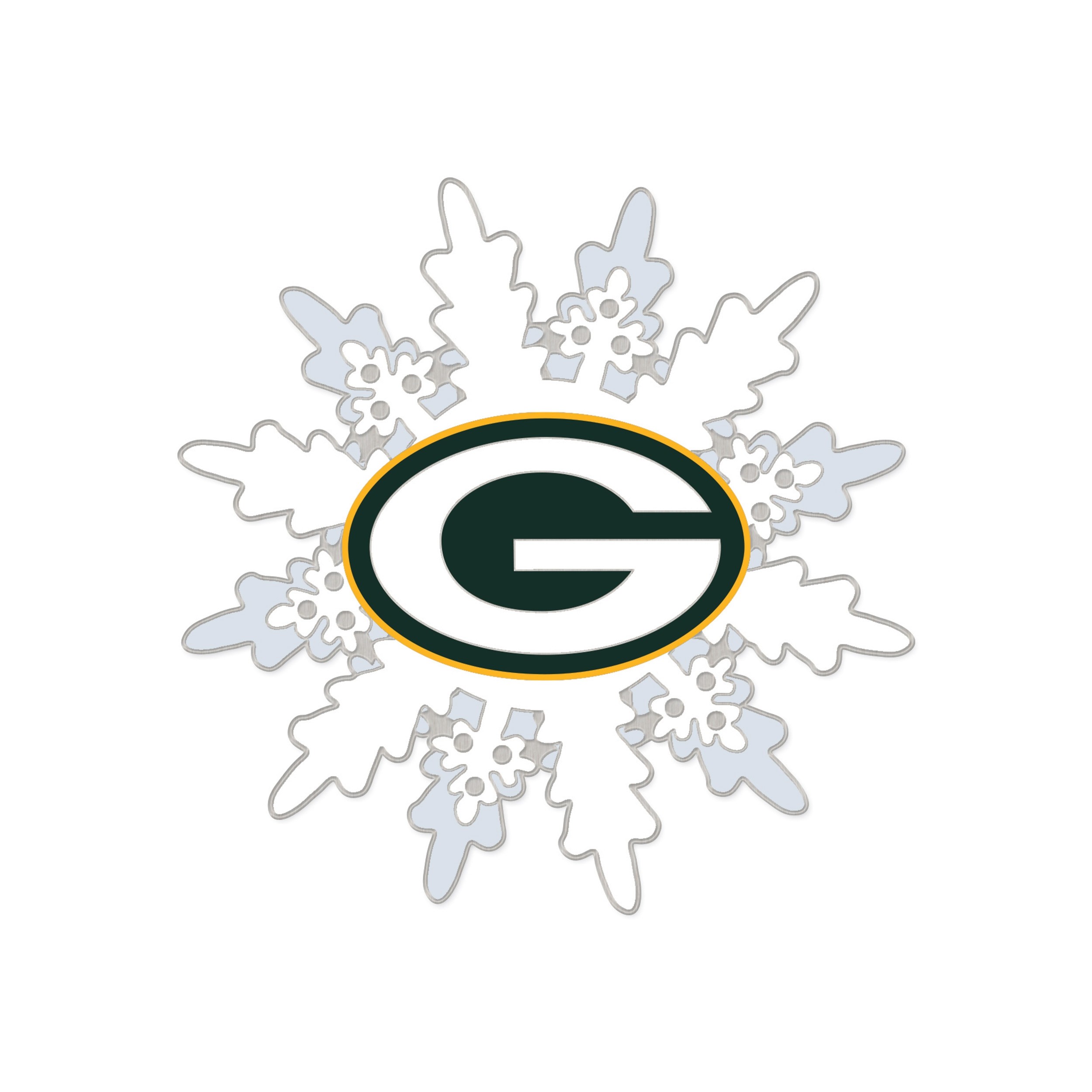 2500x2500 Green Bay Packers Snowflake Pin