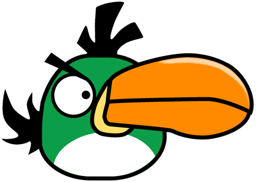 500x355 How To Draw Green Bird Toucan From Angry Birds Game In Cartooning