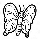 160x160 Abeka Clip Art Green Butterfly Blue Body