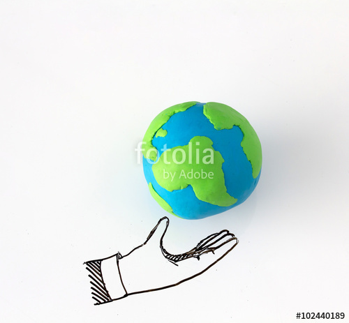 500x463 Ecology Concept With Modelling Clay Of Earth Globe On Drawing
