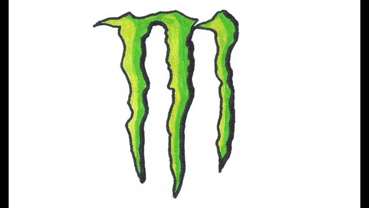 1280x720 How To Draw The Monster Energy Logo