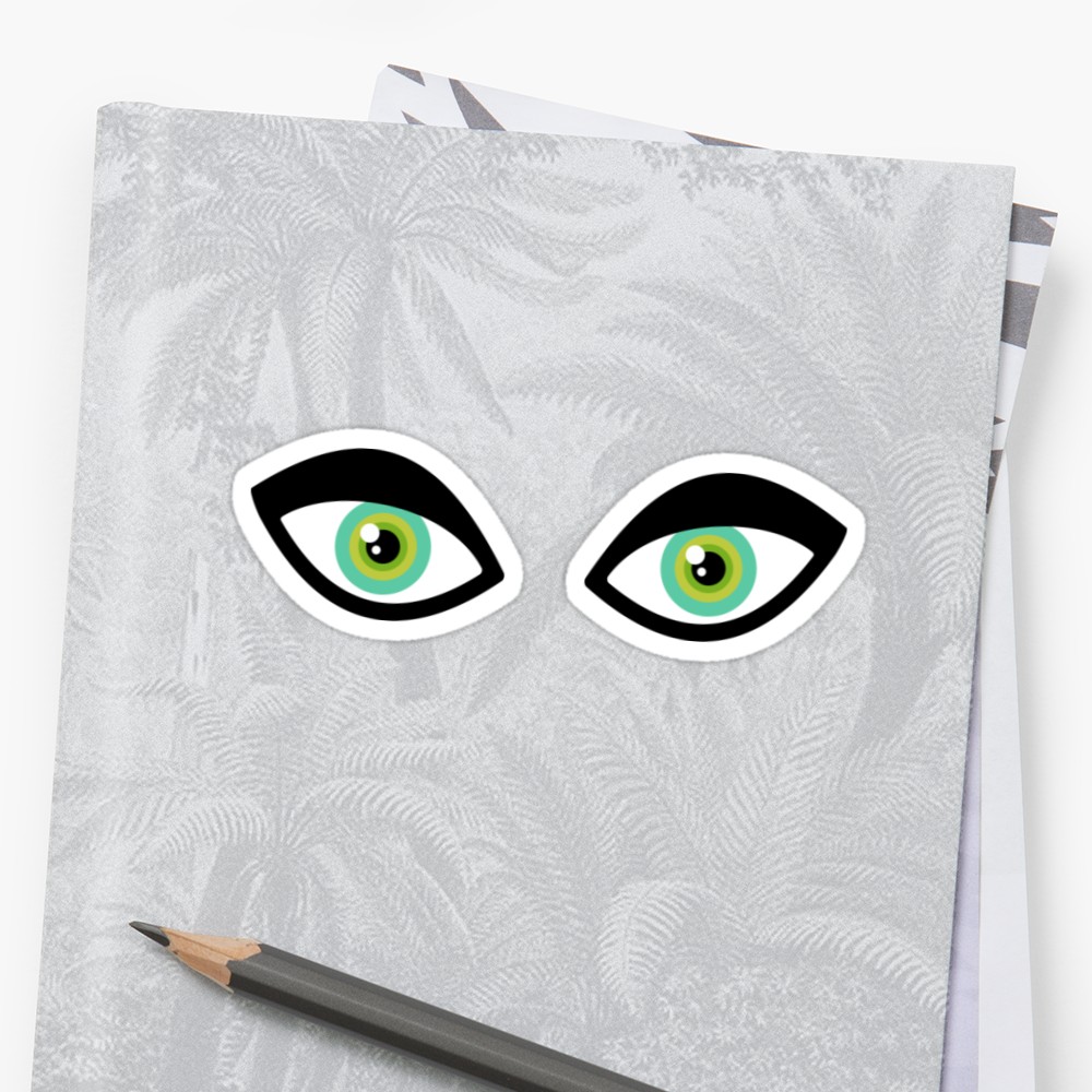 1000x1000 Green Eyes Stickers
