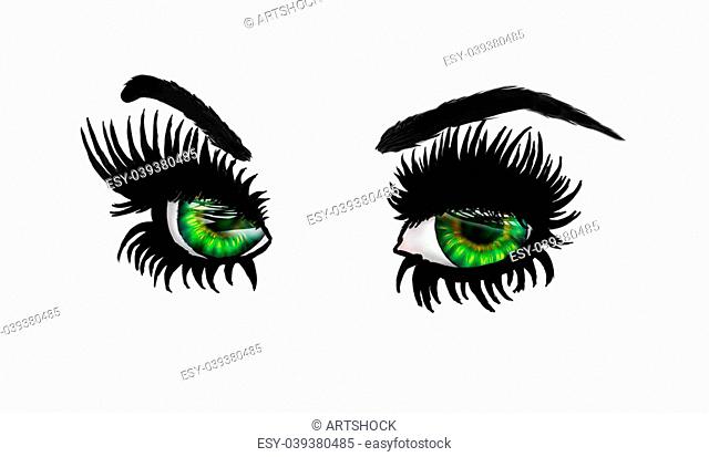 640x413 Green Eye With Long Lashes Stock Photos And Images Age Fotostock