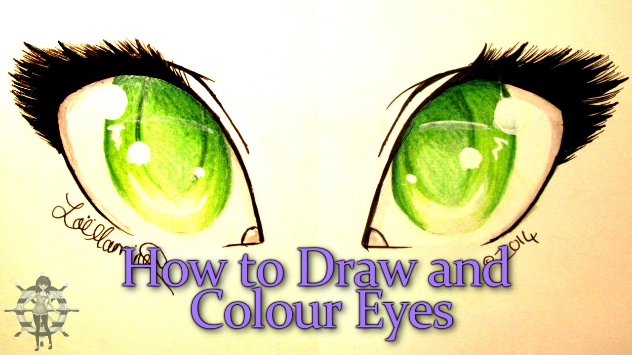 1280x720 How To Draw And Colour Green Eyes