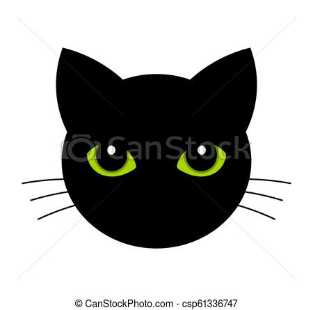 450x445 Cat Face With Green Eyes Black Cat Face With Green Eyes