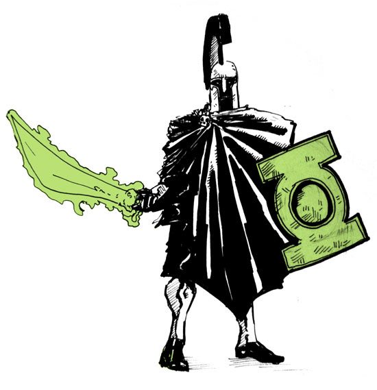 550x569 Green Lantern Across Time Drawings