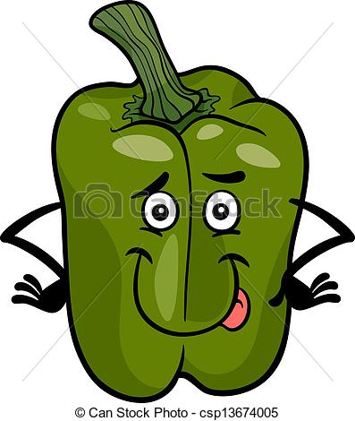 397x470 Cute Green Pepper Cartoon Illustration Cartoon Illustration