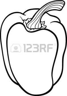 236x337 Green Pepper Clipart Black And White