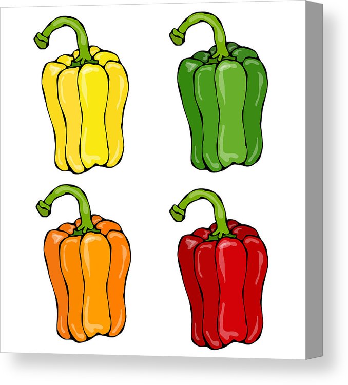 678x750 Orange, Yellow, Green, Red Paprika, Bell Pepper Or Sweet Pepper