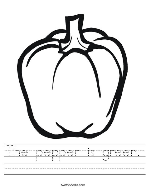 468x605 The Pepper Is Green Worksheet