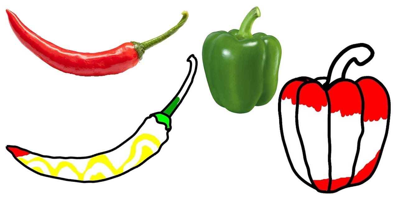 1280x720 wrong colors with capsicum,chili,cucumber kids learn colors