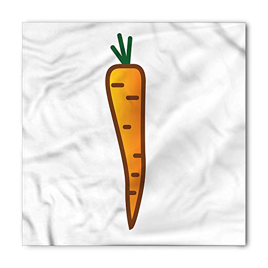 522x522 Green And Orange Bandana, Carrot Drawing, Unisex Head
