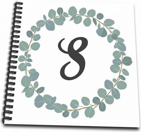 471x441 Letter S Monogram Eucalyptus Leaves Wreath
