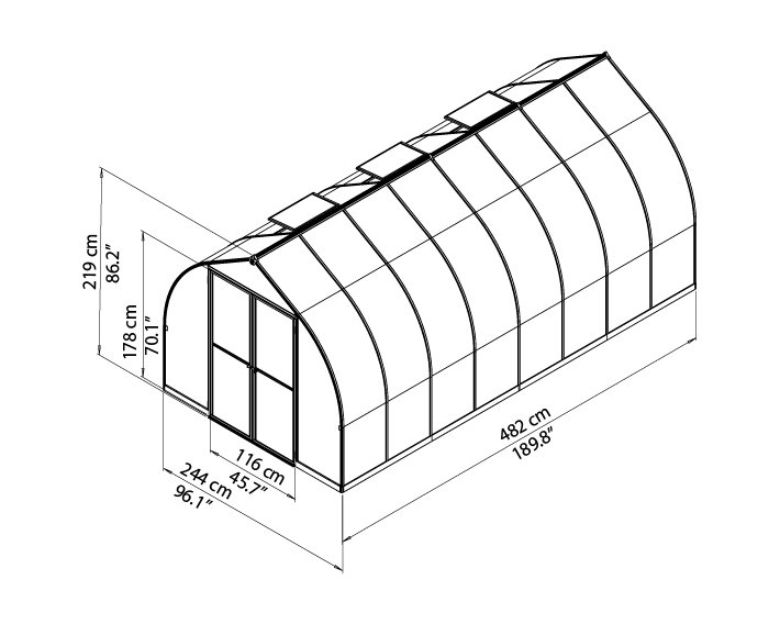 710x568 palram bella ft w x ft d greenhouse