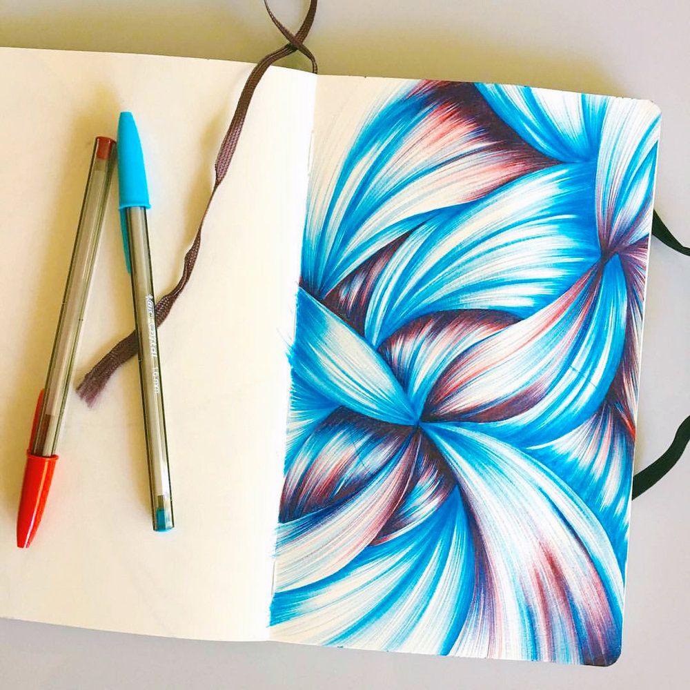 1000x1000 sketchbook drawings become greeting cards ballpoint pen art