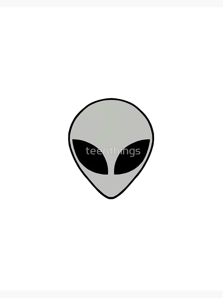 750x1000 Grey Alien Logo Design Art Board Print