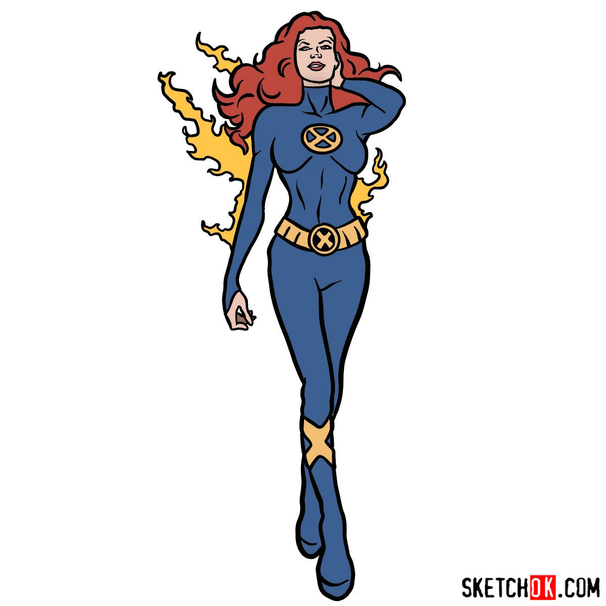 1200x1200 How To Draw Jean Grey The Dark Phoenix