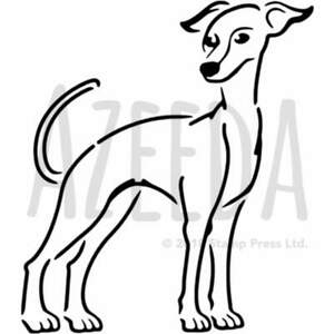 300x300 'greyhound' Wall Stencil Template