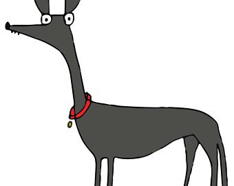 340x270 Greyhound Drawing Etsy