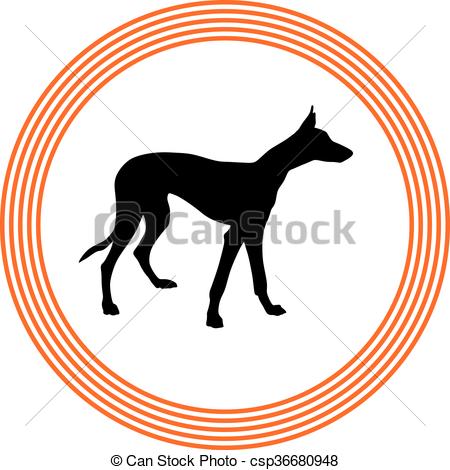 450x470 Greyhound Vector