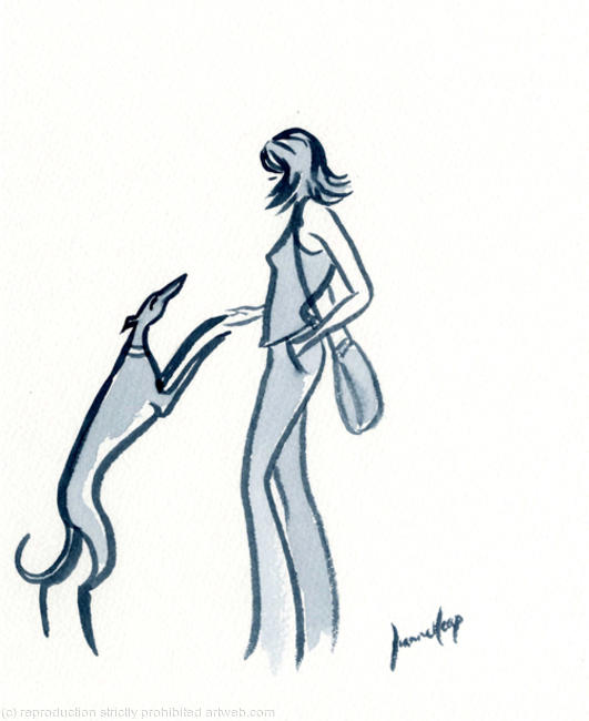 531x650 Happiness Girl Greyhound