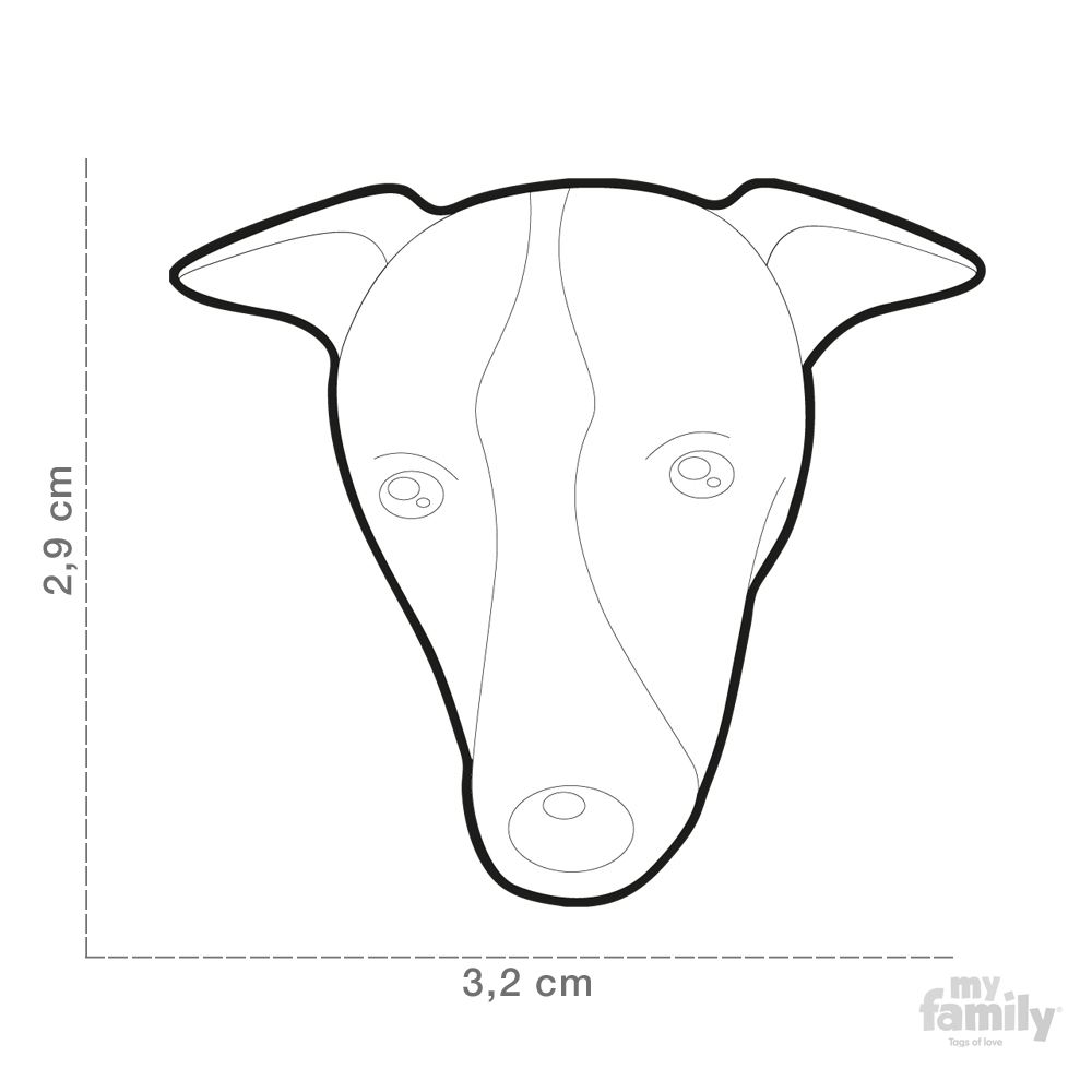 1000x1000 Id Tag For Greyhound Dog Myfamily