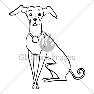 325x325 Vector Sketch Funny Italian Greyhound Dog Sitting Gl Stock Images