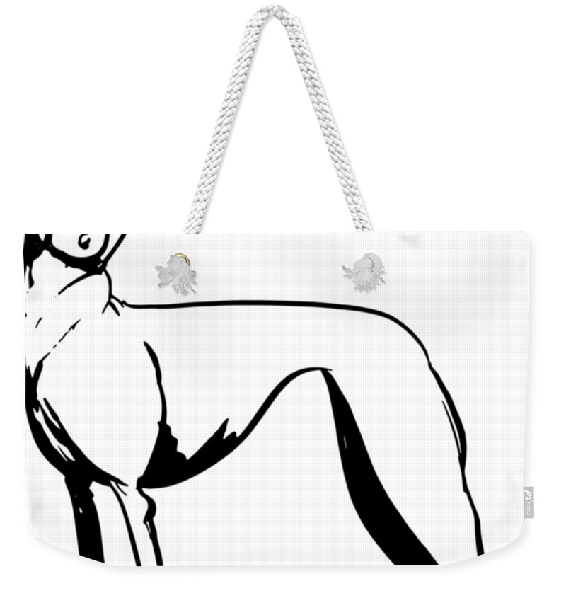800x845 Greyhound Gesture Sketch Weekender Tote Bag For Sale