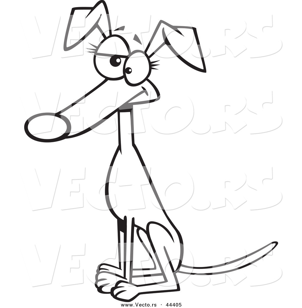 1024x1044 vector of a seated female cartoon greyhound dog