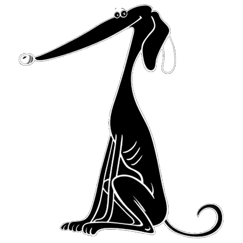 800x800 Black Cartoon Greyhound Decal Love Of Greyhounds