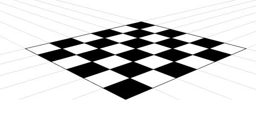 500x227 draw a checkerboard in point perspective art lesson