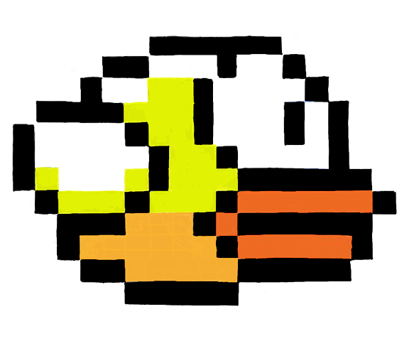 576x480 How To Draw Flappy Bird On Graph Paper