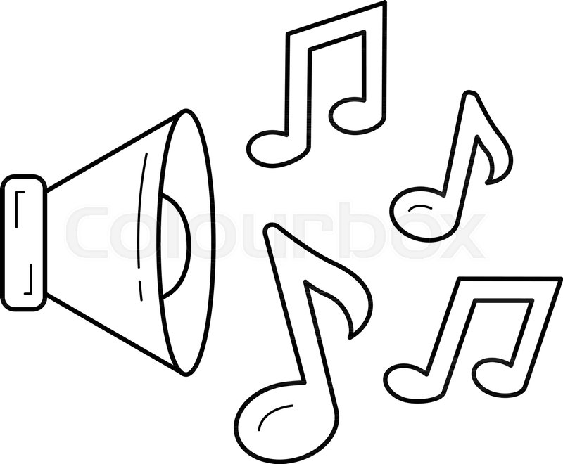 800x660 Music Note Vector Line Icon Isolated Stock Vector Colourbox