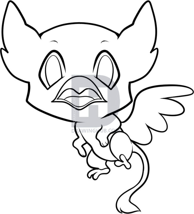 652x720 How To Draw A Griffin For Kids, Step