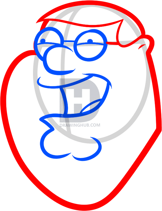 550x717 how to draw peter griffin easy, step