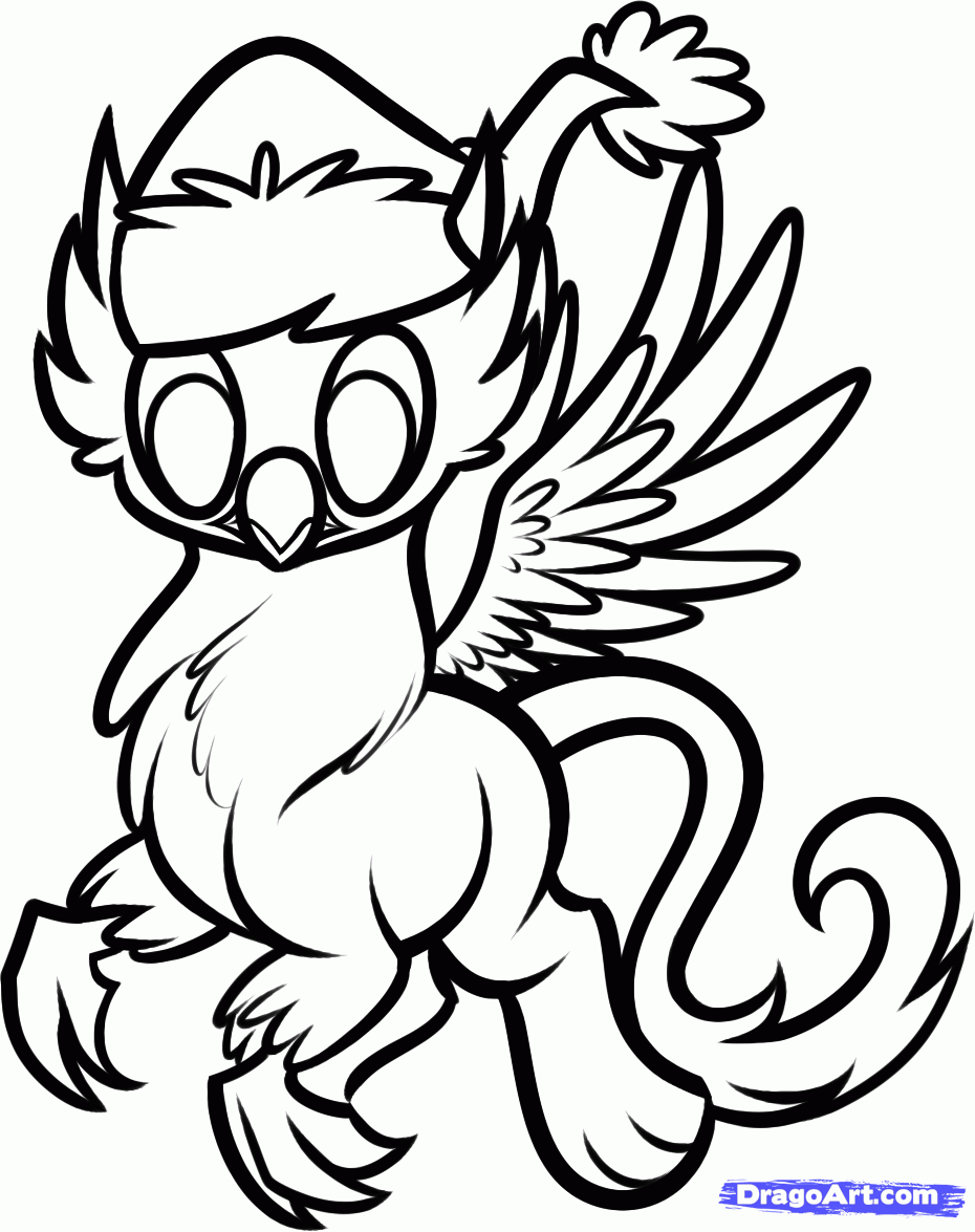 930x1175 Step How To Draw A Christmas Griffin