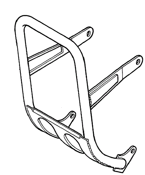 487x585 New Oem Honda Trx Fourtrax Front Pipe Grill Carrier Ebay