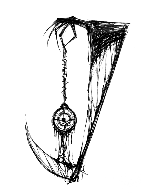 600x819 Axe Drawing Grim Reaper For Free Download