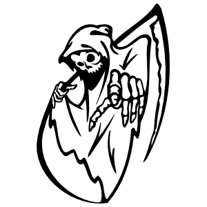 300x300 Grim Reaper Pointing At You Sticker