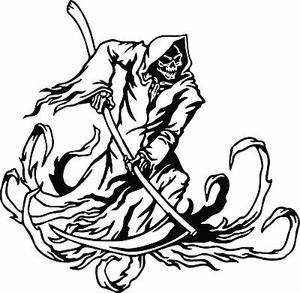 300x293 Grim Reaper Sythe Monster Creature Car Truck Window Laptop Vinyl