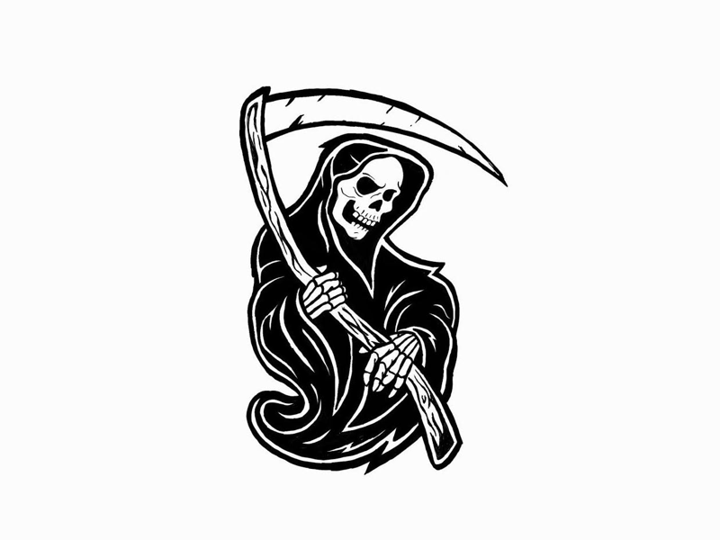 Grim Reaper Line Drawing | Free download on ClipArtMag
