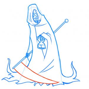 302x302 Draw The Grim Reaper, Death, Step