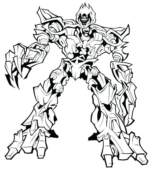 618x704 grimlock coloring page