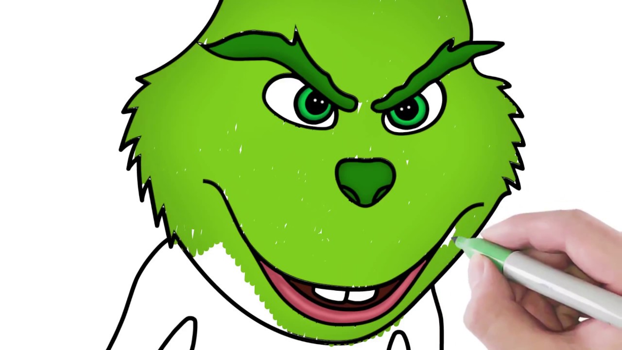 1280x720 How To Draw The Grinch Smile Coloring Pages For Kids