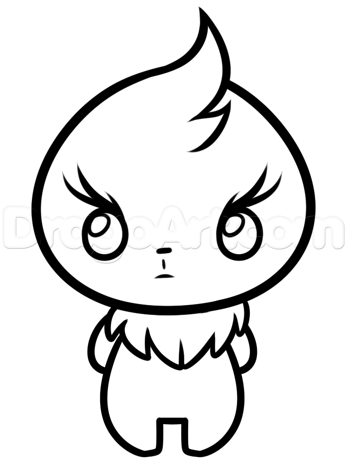 697x939 Draw Kawaii Grinch, Step