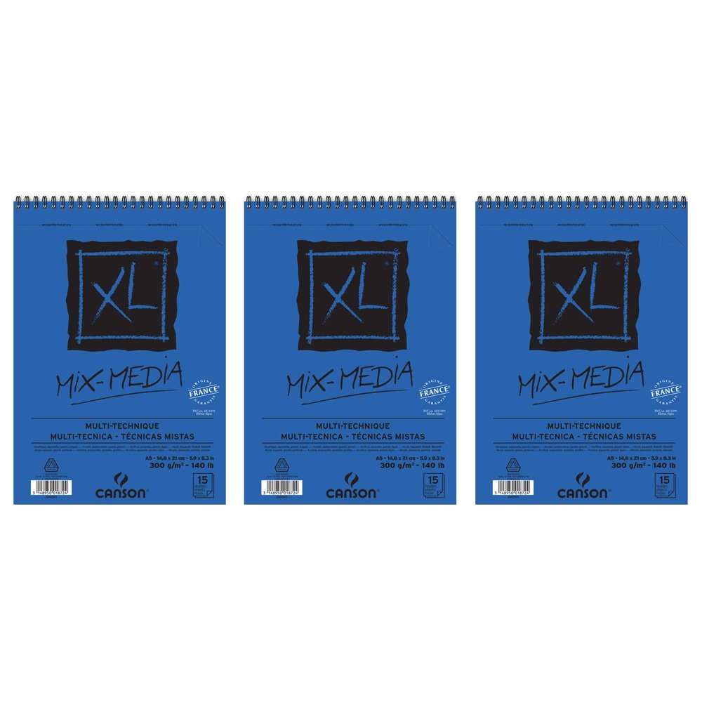 1000x1000 canson xl mix media set of drawing books piece small side